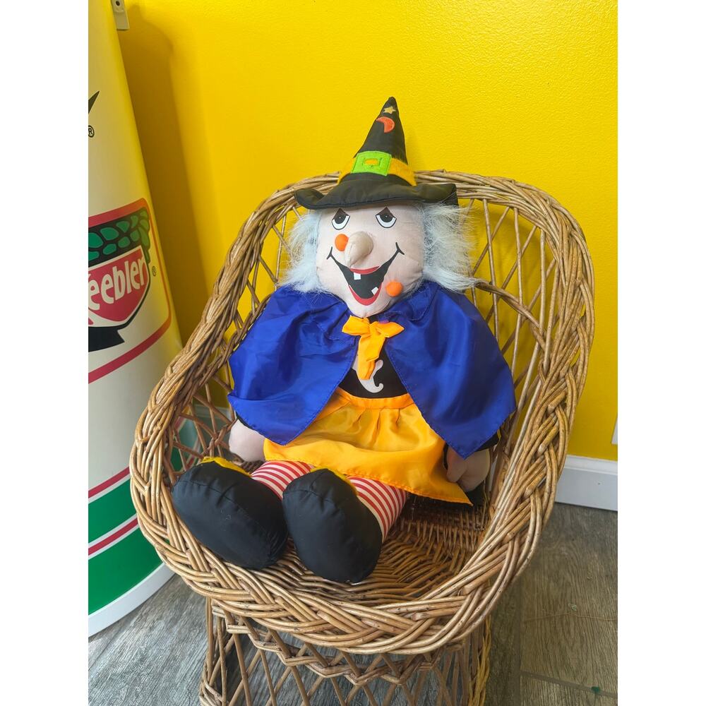 Vintage Goffa 26”Witch Plush Stuffed Halloween Decor